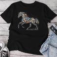 Horse Lover Majestic Horse 馬のグラフィック デザイン レディースTシャツ 面白い贈り物
