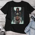 Hot Girl On 男性用 堕天使バトルレディ レディースTシャツ 面白い贈り物