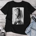 Hot Girl On 男性用 セクシー ブーティー ビキニ モデル 2 Bw レディースTシャツ 面白い贈り物