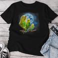 Howling At The Moon シャツ インコシャツ インコ セキセイインコ レディースTシャツ 面白い贈り物
