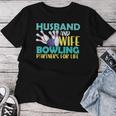 Husband And Wife Bowling Partners For Life おもしろボーリング レディースTシャツ 面白い贈り物