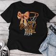 Just A Basketball Girl キュート コケット リボン バスケットボール選手 ガールズ レディースTシャツ 面白い贈り物