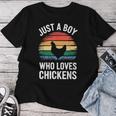 Just A Boy Who Loves Chickens シャツ キッズ 幼児 男の子 チキン レディースTシャツ 面白い贈り物