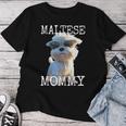 Maltese Mommyマルチーズ ママ 犬 お母さん 母の日 お母さん スウィート・マルチーズ レディースTシャツ 面白い贈り物