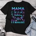 Mama Of The Birthday マーメイドファミリーマッチング レディースTシャツ 面白い贈り物
