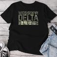 Mississippi Delta Blues Intage Retro Envejecida Camiseta de mujer Regalos divertidos