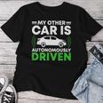 My Other Car Is Autonomally Drived Tech ユーモア レディースTシャツ 面白い贈り物