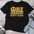 One Happy Nana 1歳の誕生日 グルーヴィースマイル 1歳 男 レディースTシャツ 面白い贈り物
