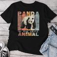 Panda Is Mypirit Animal かわいいパンダヴィンテージパンダ レディースTシャツ 面白い贈り物