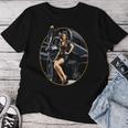 Pinup Girl Warbird 軍用航空機 航空機 レディースTシャツ 面白い贈り物