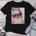 Pinup Girls 「バルーン付きセクシー赤毛ピンナップ1」 レディースTシャツ 面白い贈り物