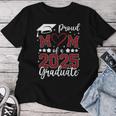 Proud Mom Of 2025 Senior Graduate Matching Family Graduation Women T-shirt Unique Gifts