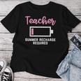 Teacherummer Recharge Required シャツ レディースTシャツ 面白い贈り物