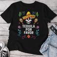 Tequila Por Favor アルコール テキーラ酒飲み メキシコ レディースTシャツ 面白い贈り物