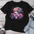 かわいい ちびアニメ 女の子 アニメ グッズ かわいい 日本の漫画ファン レディースTシャツ 面白い贈り物
