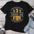 オクトーバーフェスト I Love Beer Bier & German クラシックミュージック レディースTシャツ 面白い贈り物