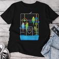 セキセイインコ かわいい 鳥 飼い主 ペット ギフト 女の子 レディースTシャツ 面白い贈り物