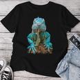 トカゲ イグアナ クール 爬虫類 グラフィック – 男性、女性、男の子、女の子。 レディースTシャツ 面白い贈り物