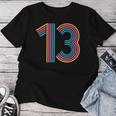 ナンバー13 13周年 男の子 女の子 13歳の誕生日 レディースTシャツ 面白い贈り物