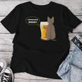 ビールをすすめるねこ2 猫 ビール Cat Beer レディースTシャツ 面白い贈り物