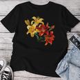 ユリの花 恋人の日 ユリ ホームフラワー ガーデンデザイン レディースTシャツ 面白い贈り物