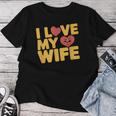 夫 妻 引用 I Love My Wifeays For Lover Husband レディースTシャツ 面白い贈り物