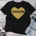 女性用および男性用コーチハートスポーツコーチ レディースTシャツ 面白い贈り物