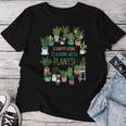 幸せな家は植物のある家です「A Happy Home Is A Home With Plants」- 観葉植物の園芸 レディースTシャツ 面白い贈り物