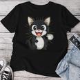 男の子と女の子のための素晴らしい猫のカップ衣装。 レディースTシャツ 面白い贈り物