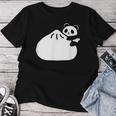 肉まんとパンダ かわいい チャイナ Pork Bunpanda レディースTシャツ 面白い贈り物