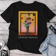 花瓶 オディロン・ルドン 絵画 シンボリズム 花ase Flowers Odilon Redonymbolism レディースTシャツ 面白い贈り物