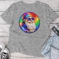 Santaclaus Rainbow 長袖tシャツ レディースTシャツ 面白い贈り物
