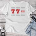 77 歳 喜寿 77歳 77才 お祝い 男性 女性 喜寿祝い 父 母 きじゅ 誕生日 スロット パチスロ レディースTシャツ 面白い贈り物