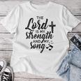 Christian The Lord Myong Mytrength レディースTシャツ 面白い贈り物