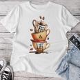 Coffee Is Life 愉快なコーヒー好きのギフト レディースTシャツ 面白い贈り物