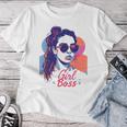 Girl Boss ポップアート セルフエンパワーメント レトロ 1950年代 レディースTシャツ 面白い贈り物