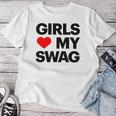 Girls Love Mywagaying Girls Love Mywagの引用 レディースTシャツ 面白い贈り物