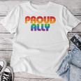 Lgbtq Proud Ally Lesbian Gay Pride Lgbt Ally Rainbowintage レディースTシャツ 面白い贈り物
