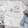 Showjumping Equestrian Horse Riding レディースTシャツ 面白い贈り物