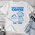 Sunny Morning Coffee Xundayun Delicious Coffee バックプリント レディースTシャツ 面白い贈り物