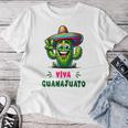 Viva Guanajuato Mexico Cactus ビバ・グアナファト・メキシコ サボテン・ソンブレロ レディースTシャツ 面白い贈り物