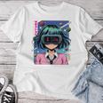 かわいいアニメの女の子 長袖tシャツ レディースTシャツ 面白い贈り物