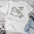 わがままボディ 猫 ねこ Wagamama Body 太ったねこ ぽっちゃり ねこ好き かわいい おもしろ 面白い レディースTシャツ 面白い贈り物