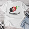 アフガニスタンの国旗 アンティーク調 男性 女性 キッズ アフガニスタン レディースTシャツ 面白い贈り物
