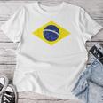 グリーン ブラジル国旗 サッカー ファン 男性 女性 男の子 女の子 キッズ レディースTシャツ 面白い贈り物