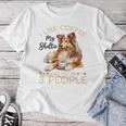 シェットランド・シープドッグ犬用シェルティ I Like Coffee Myheltie レディースTシャツ 面白い贈り物