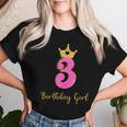 3歳の誕生日 女の子 3歳 誕生日パーティー 幼児 レディースTシャツ 彼女への贈り物
