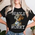 Beagle Mommyビーグル ママ フンデ ママについてつぶやく イングリッシュ・ビーグル ママ レディースTシャツ 彼女への贈り物