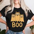 Cat ゴーストブー キュート キティ 猫好き ハロウィン 女性 男性 レディースTシャツ 彼女への贈り物