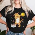 Dabbing Cat ボウリングシャツ 面白いボウリングギフト 猫 お母さん 女の子 レディースTシャツ 彼女への贈り物